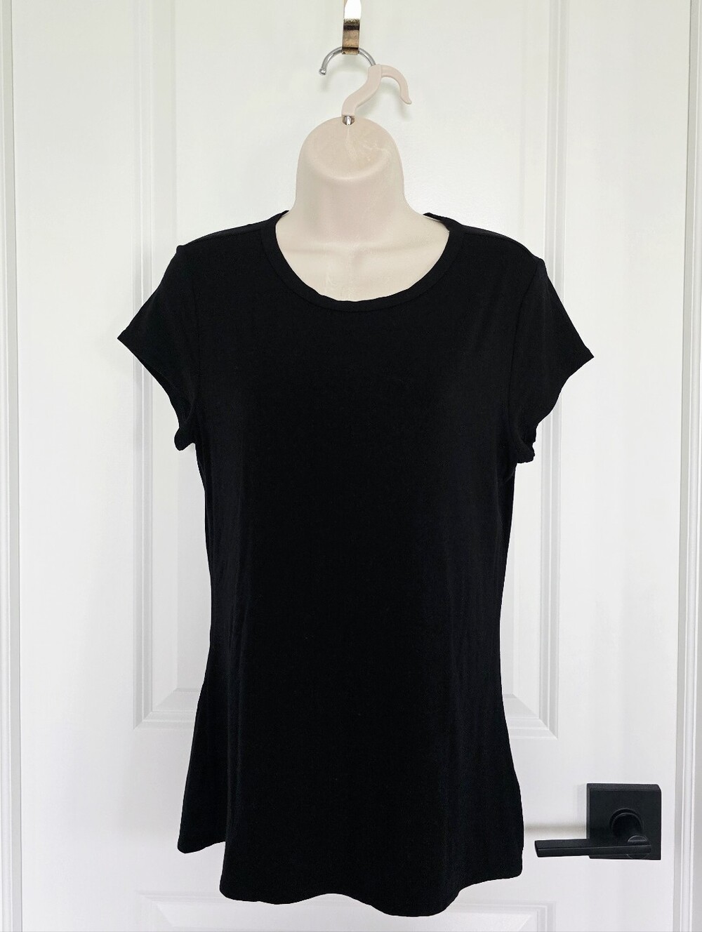 Express Black Short Sleeve Fitted Crew Neck Tee Sz Large Worn 1x